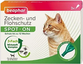 beaphar Zecken-Flohschutz Spot-On für Katzen, 2.4ml (3x 0.8ml)