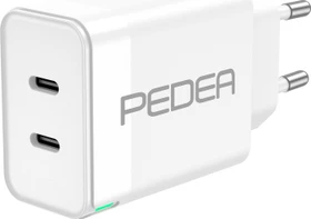 Pedea Reiselader Dual 40W für USB-C 180-240V 40 Watt max. weiß