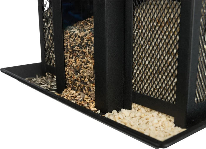 Trixie Vogelfutterhaus Villa mit 3 Kammern, schwarz/weiß