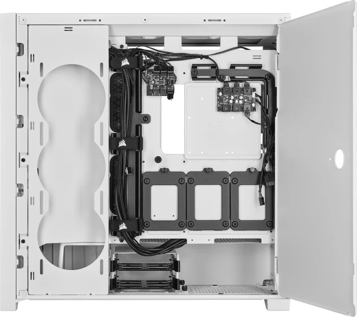 Corsair iCue 5000X RGB QL Edition, weiß, Glasfenster