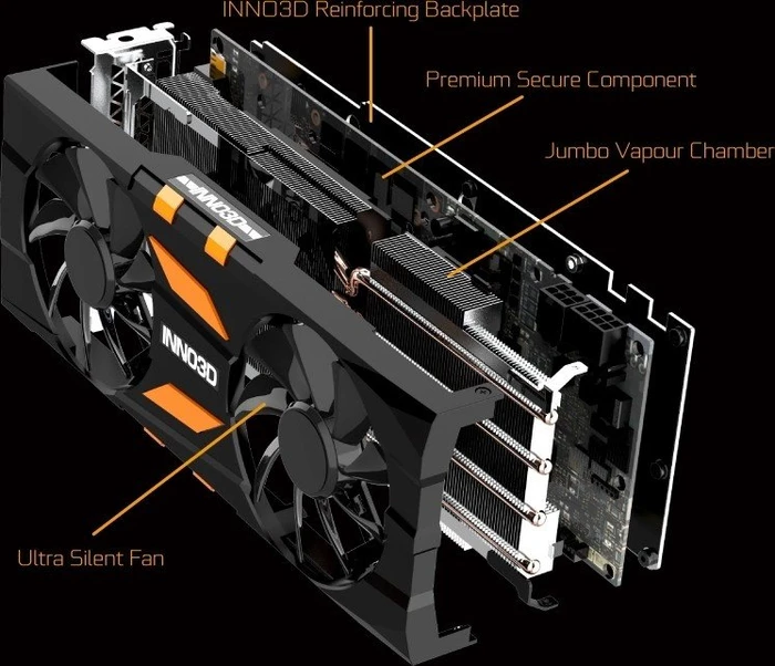 INNO3D GeForce RTX 2080 X2 OC, 8GB GDDR6, HDMI, USB-C, 3x DP