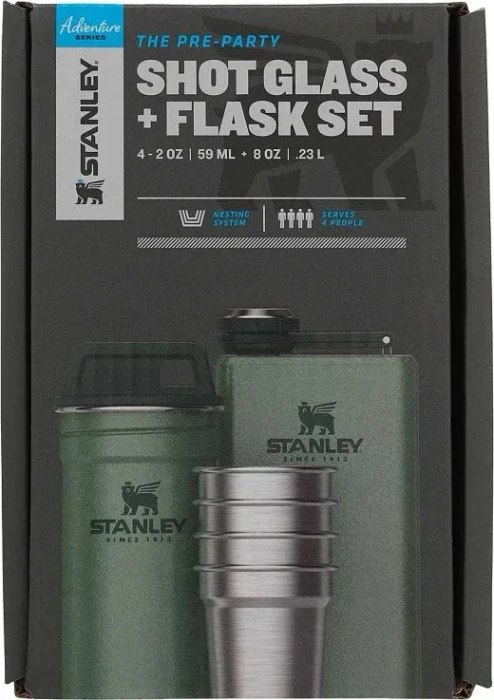 Stanley Adventure Pre-Party Shot Glass Set Becher hammertone green