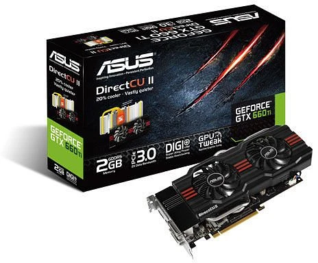 ASUS GeForce GTX 660 Ti, GeForce GTX 660 Ti, 2GB GDDR5, 2x DVI, HDMI, DP