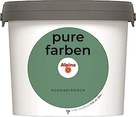 Alpina Farben Pure Farben Wandfarbe rosmaringrün innen grün, 2.5l