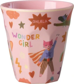 Rice by Rice Kinderbecher medium hero print rosa