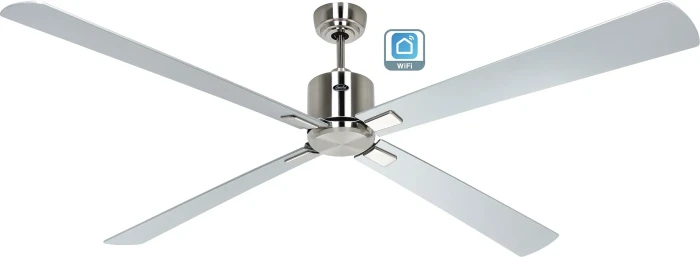CasaFan Eco Neo III 180 BN-WN/SI WiFi Deckenventilator wenge/silber/chrom gebürstet
