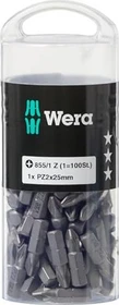 Wera DIY 855/1 Z Pozidriv Bit 1/4", PZ2x25mm, 100 Stück