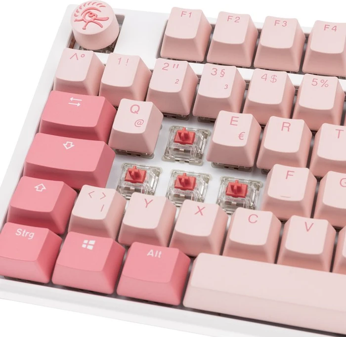 Ducky One 3, Gossamer Pink, MX SILENT RED, USB, DE