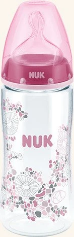 NUK First Choice PA-Trinkflasche Silikon, 6+M, 300ml (verschiedene Farben)