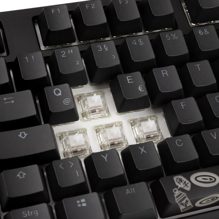 Ducky One 2 Backlit PBT, LEDs RGB, schwarz, MX RGB NATURE WHITE, USB, DE