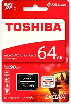 Toshiba Exceria M302-EA R90 64GB Kit, UHS-I U3, Class 10