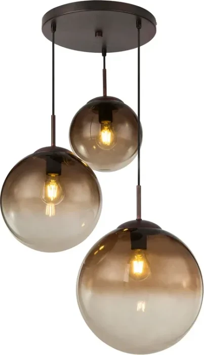 Globo Varus Hängeleuchte 3-flammig amber/braun