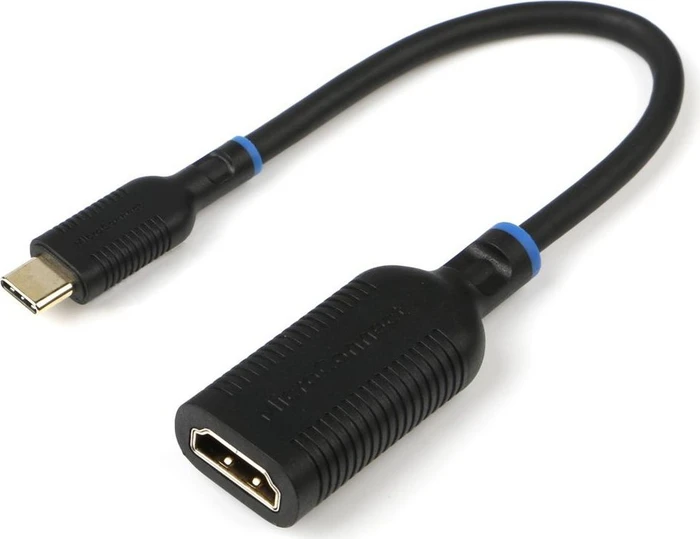 MicroConnect W128229555, USB-C 3.1 [Stecker] auf HDMI 2.0b [Buchse] 4K 60Hz Adapterkabel schwarz, 0.2m