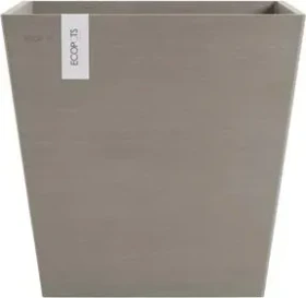 Ecopots Kunststoff-Topf Rotterdam 45x45cm taupe