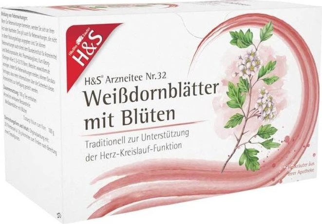 H&S Nr.32 Weißdornblätter mit Blüten Arzneitee Beutel, 20 Stück