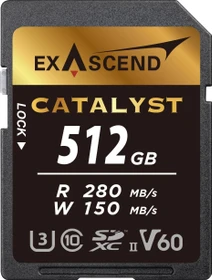 Exascend Catalyst R280/W150 512GB, UHS-II U3, Class 10