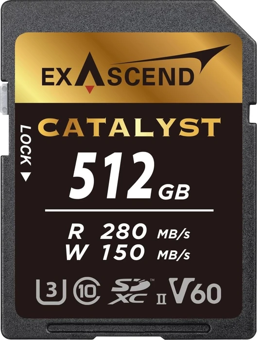 Exascend Catalyst R280/W150 512GB, UHS-II U3, Class 10
