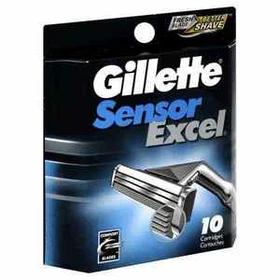 Gillette SensorExcel Rasierklinge, 10 Stück