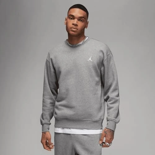 Nike Jordan Brooklyn Fleece Sweatshirt carbon heather/white