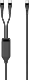 MicroConnect USB-C 2.0 Y-Kabel, 100W, USB-C [Stecker] auf 2x USB-C [Stecker], 1.5m, schwarz (MC-2XUSBC-100W)