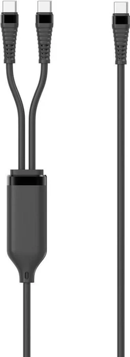 MicroConnect USB-C 2.0 Y-Kabel, 100W, USB-C [Stecker] auf 2x USB-C [Stecker], 1.5m, schwarz