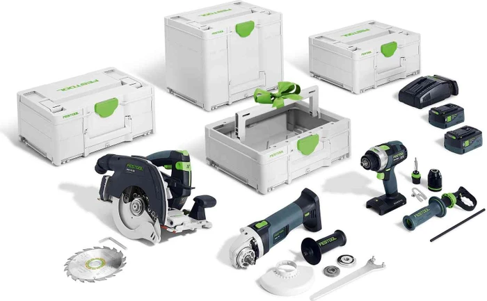 Festool Set Holzbau Akku-Maschinenset inkl. Systainer + 2 Akkus 5.0Ah + Zubehör