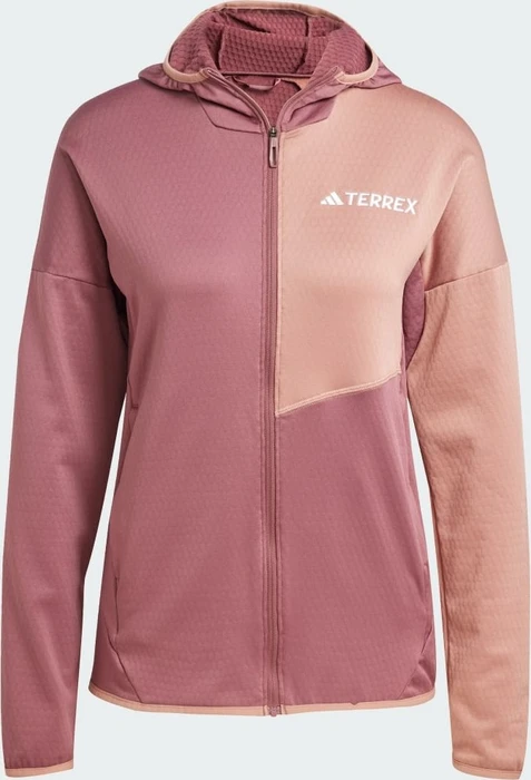adidas Terrex Xperior Climawarm Light Fleece Hooded Jacke burgundy/warm clay (Damen)
