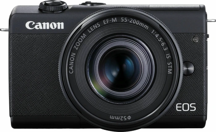 Canon EOS M200 schwarz mit Objektiv EF-M 15-45mm 3.5-6.3 IS STM und EF-M 55-200mm 4.5-6.3 IS STM
