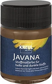 Kreul Javana Stoffmalfarbe für helle und dunkle Stoffe, rehbraun, 50ml