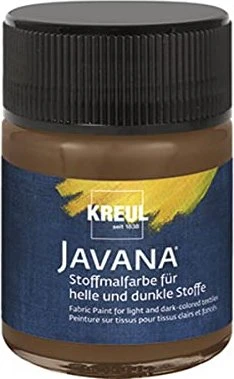 Kreul Javana Stoffmalfarbe für helle und dunkle Stoffe, rehbraun, 50ml