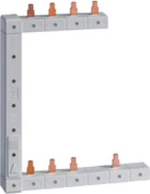 Hager Phasenschiene senkrecht 63A links L1L2L3N zu L1N-L2N-L3N 125mm 2-reihig