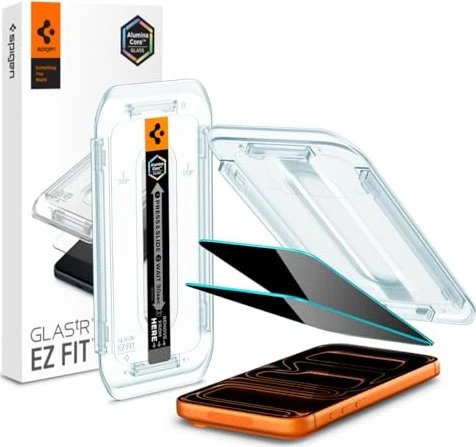 Spigen GLAS.tR EZ Fit Privacy Screen Protector für Apple iPhone 17 Pro Max/16 Pro Max, 2er-Pack