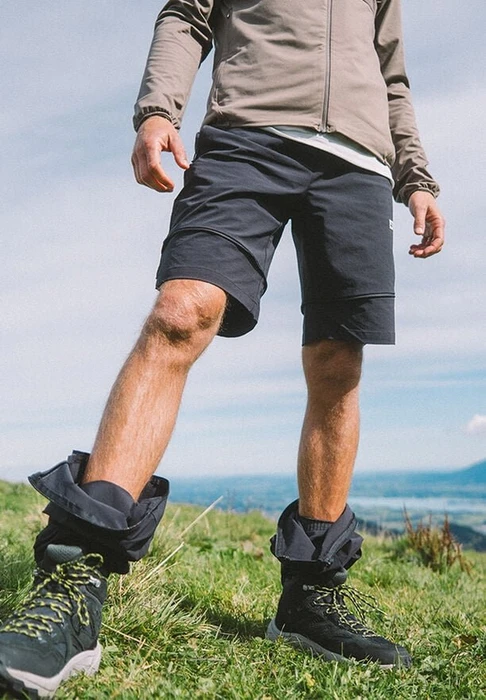Jack Wolfskin Hikeout Zip-Off Hose lang schwarz (Herren)