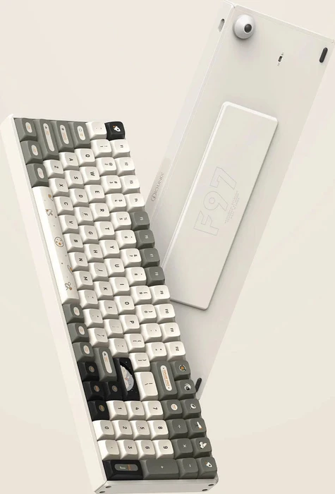iQunix F97 Hitchhiker Wireless Wireless, 96%, LEDs RGB, Moonstone, USB/Bluetooth, DE