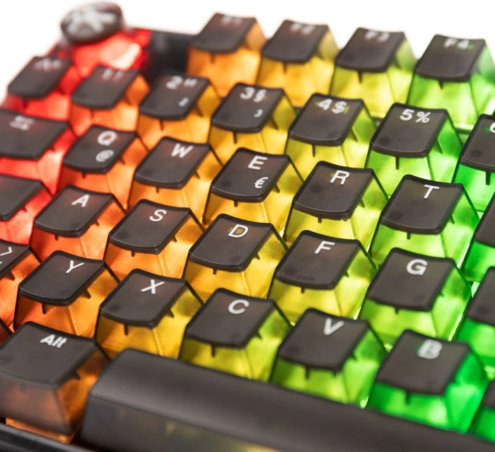 Ducky One 3 PBT, LEDs RGB, Aura Black, MX SILENT RGB RED, USB, DE