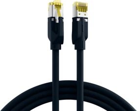 EFB Elektronik TM31 Dätwyler 7702 Patchkabel, Cat7/Cat6a, S/FTP, RJ-45/RJ-45, 2m, schwarz