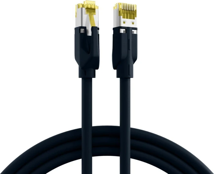 EFB Elektronik TM31 Dätwyler 7702 Patchkabel, Cat7/Cat6a, S/FTP, RJ-45/RJ-45, 2m, schwarz