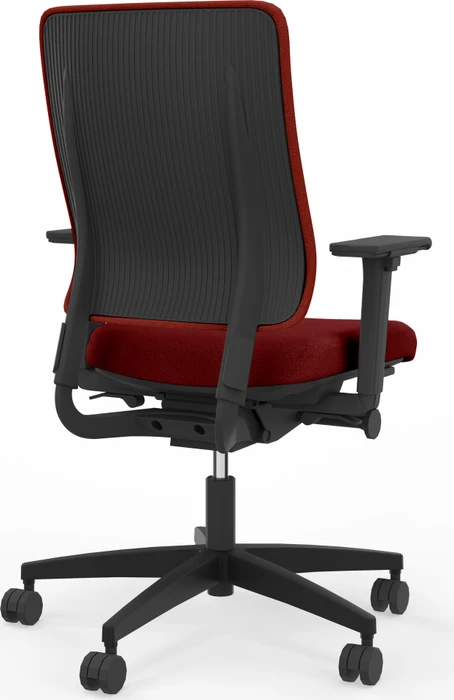 Viasit Drumback Creation Bürostuhl schwarz, Bezug weinrot