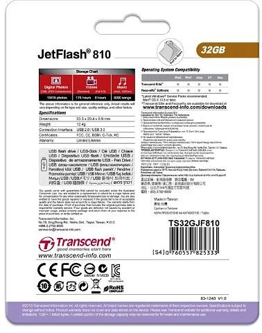 Transcend JetFlash 810 32GB, USB-A, USB 3.2 Gen 1×1