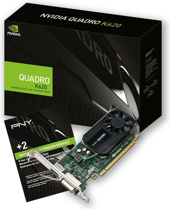 PNY Quadro K620 + Warranty Extension, 2GB DDR3, DVI, DP