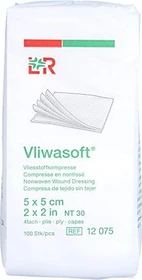 Lohmann & Rauscher Vliwasoft Vlieskompressen 4-lagig unsteril, 5 x 5cm, 100 Stück