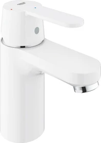 Grohe Get Einhebel-Waschtischarmatur Größe S mit Push-open Ablaufgarnitur engeriesparend moon white
