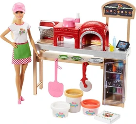 Mattel Barbie - Cooking & Baking Pizzabäckerin Puppe & Spieleset