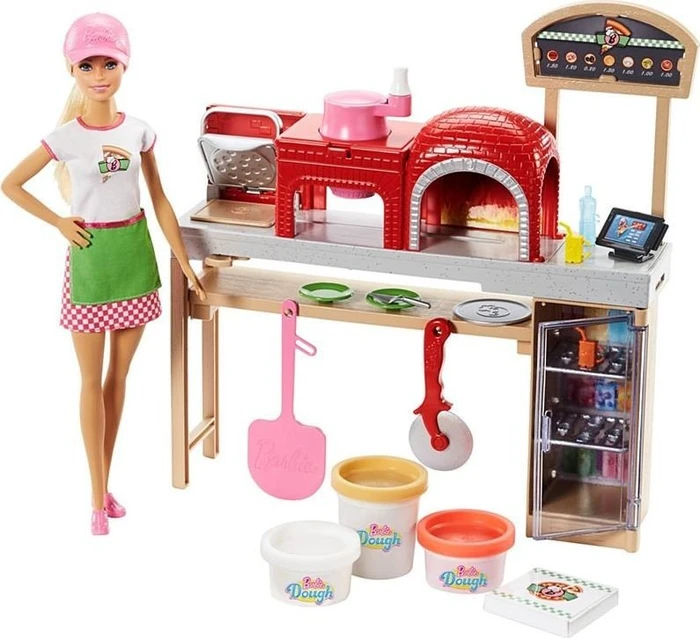 Mattel Barbie - Cooking & Baking Pizzabäckerin Puppe & Spieleset
