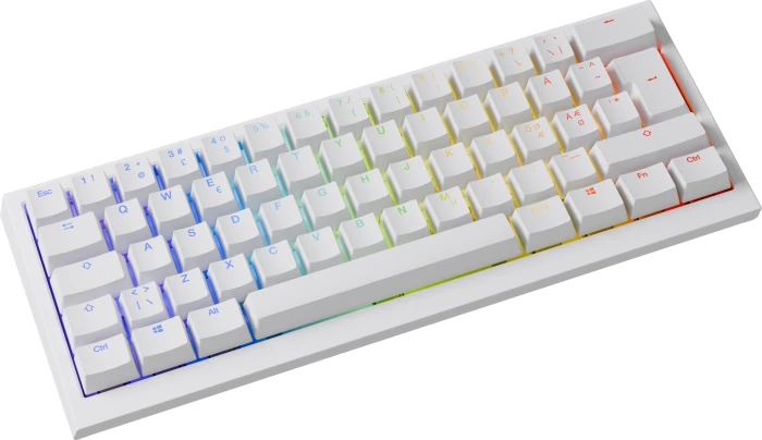 Ducky One X Mini Wireless, weiß, LEDs RGB, Inductive Analog Switch, USB/Bluetooth, ND