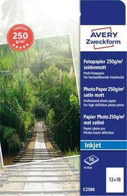 Avery-Zweckform Premium Inkjet Fotopapier seidenmatt weiß, 13x18cm, 250g/m², 100 Blatt