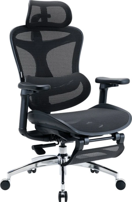 Sihoo Doro C300L Ergonomischer Bürostuhl mit Fußstütze, schwarz