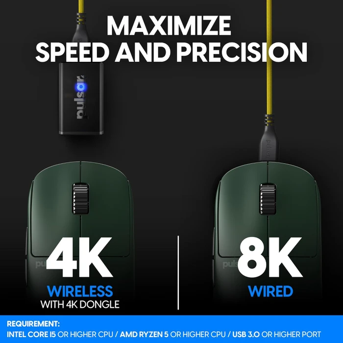 Pulsar Gaming Gears X2H eS Wireless Founder's Edition grün/schwarz, USB