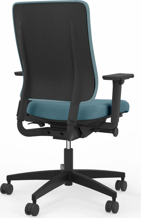Viasit Drumback Creation Bürostuhl schwarz, Bezug blaugrau