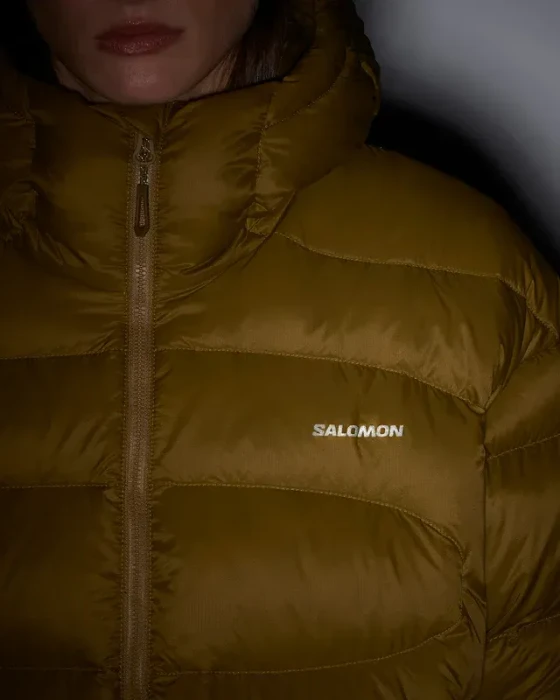 Salomon Outline Novelty Cropped Down Funktionsjacke brilliant olive (Damen)